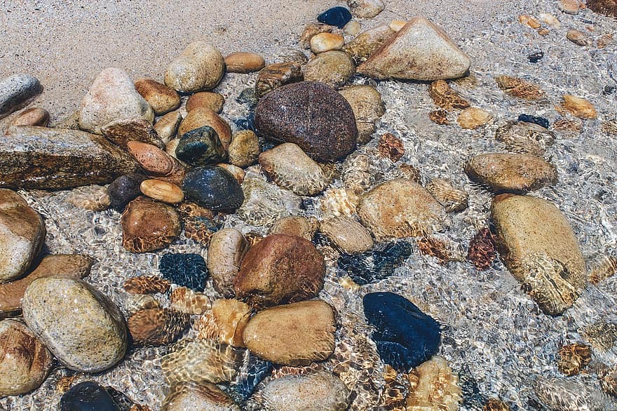 batu, pantai, danau, alam, merapatkan, latar belakang, kerikil, bahan batu, pola, garis pantai, pasir
