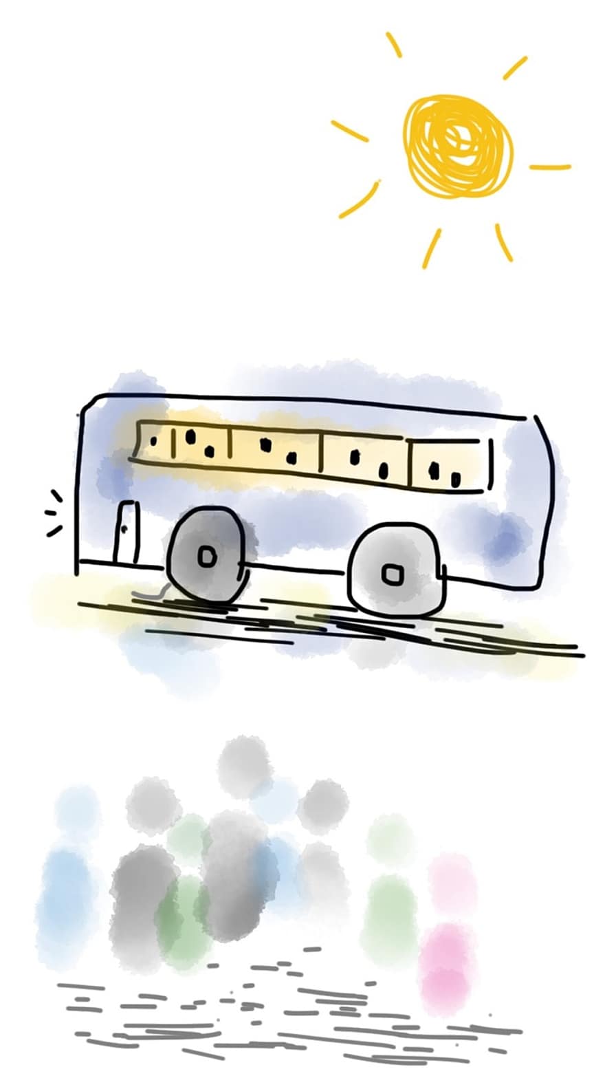 автобус, Люди, пасажирів, сонячне сяйво, сонце, сонячний, тур, транспортного засобу, спосіб життя, поїздка, подорож