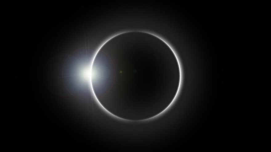 eclipse, Eclipse solar, Dom, llamarada, astronomía, espacio