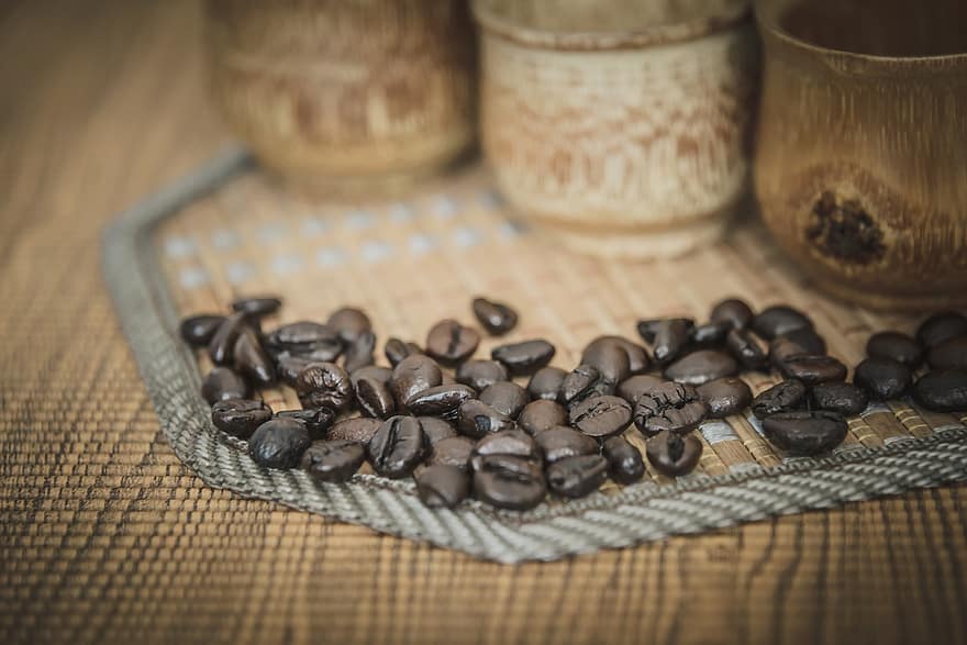 Coffee, Beans, Photo, Background, Vintage, Old, Cafe, Retro, Brown, Wooden, Wood