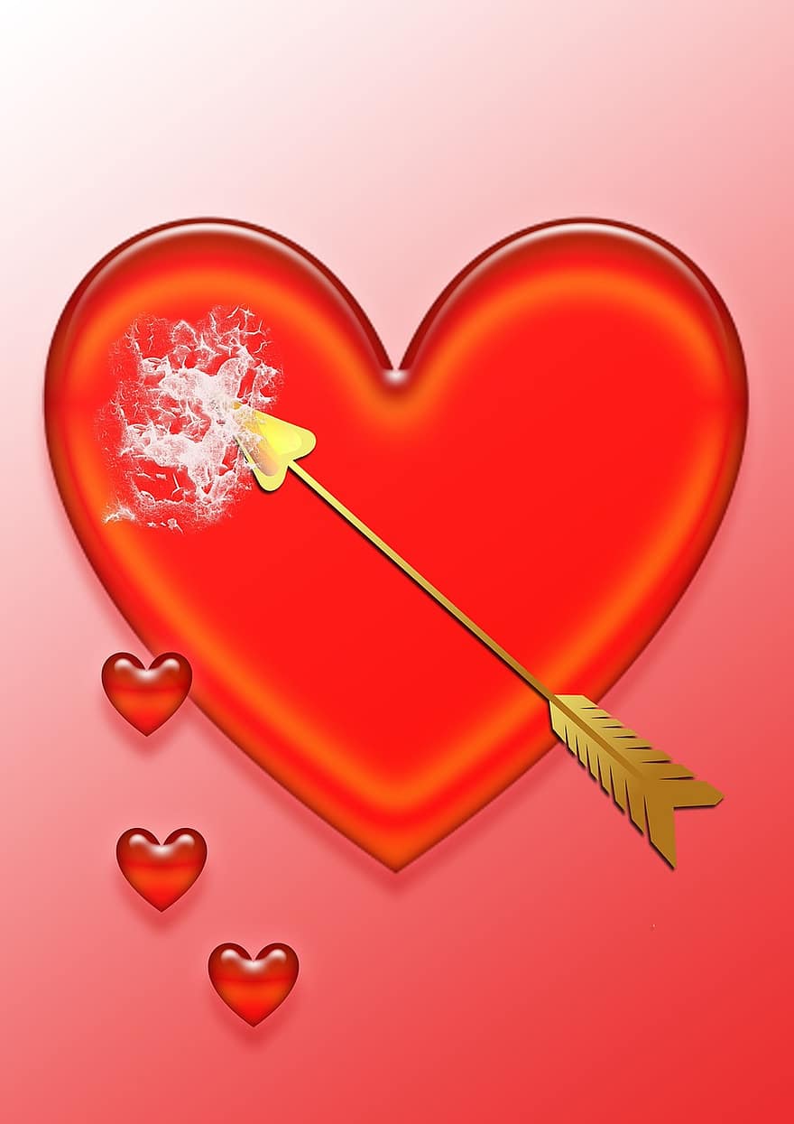 corazón, amor, romántico, rojo, suerte, tarjeta de felicitación, enamorado, día de San Valentín, saludo, lealtad, afecto