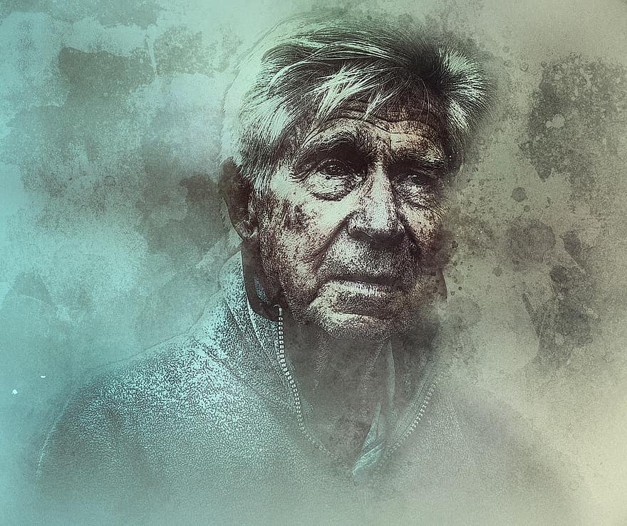 Portrait, Face, Grief, Old, Man, Male, Human, Person, Poverty, Character, Hard Times