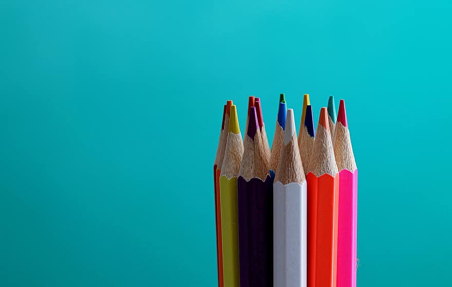 matite colorate, arte, creatività
