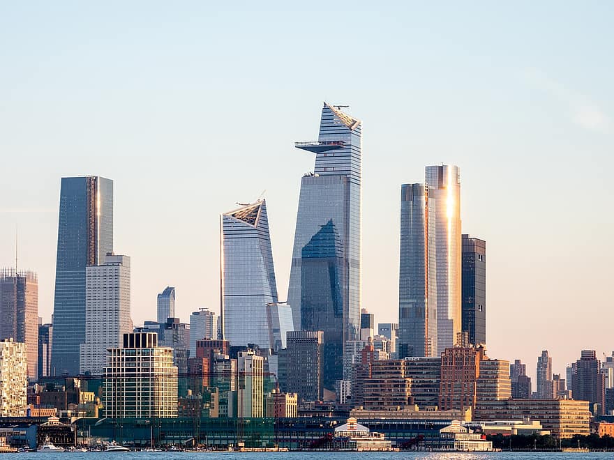 New York, Manhattan, River, Hudson Yards, City, Cityscape, Skyline, Towers, Skyscrapers, Buildings, Nyc