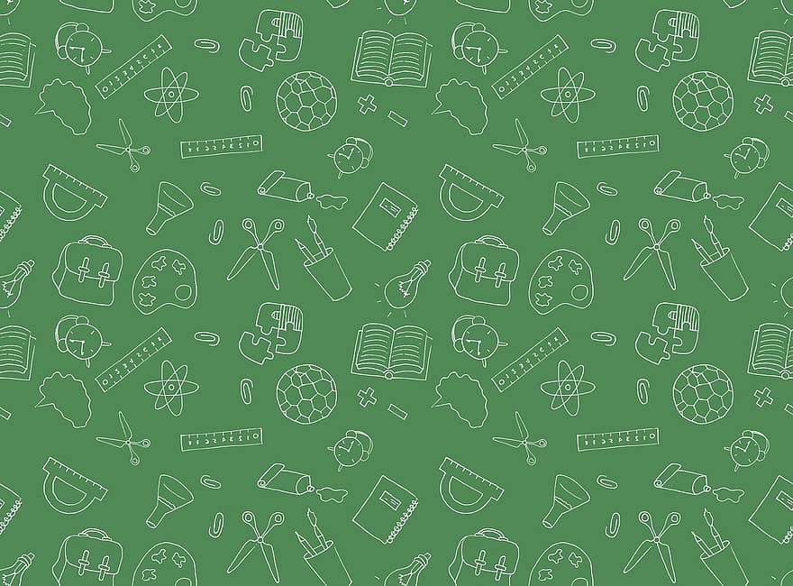 School Background, School Supplies, School Doodles, Stationery, Drawing, Seamless Texture, Background, Wallpaper, Seamless Pattern, Printable, Texture