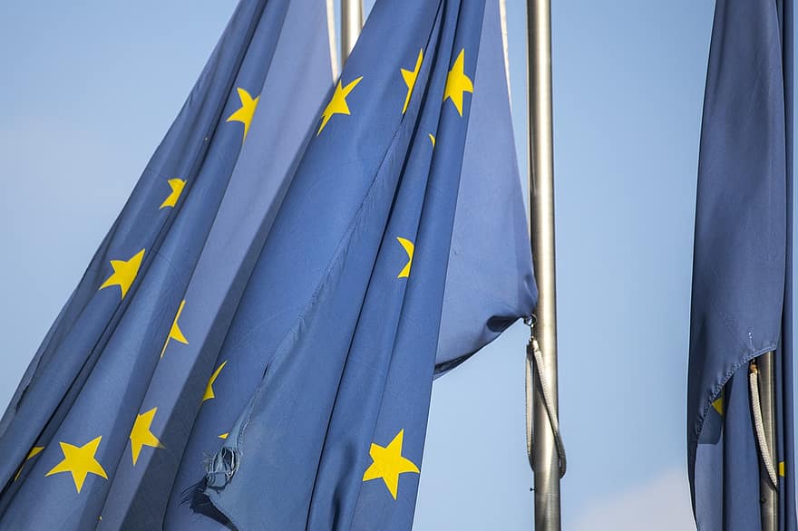 bandeiras, símbolo, Europa, europeu, comissão