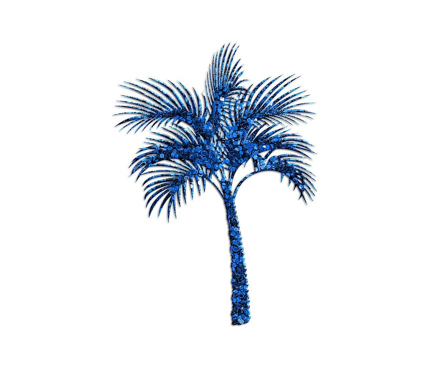 palma, listy, tropický, dovolená