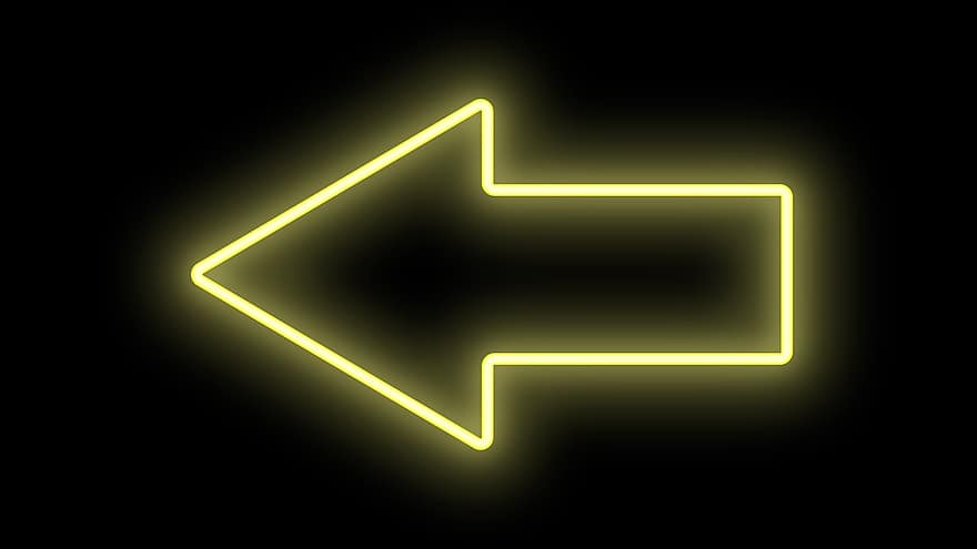 panah, lampu neon, bersinar, tanda, arah, terang, simbol panah, ide ide, komunikasi, konsep, diterangi