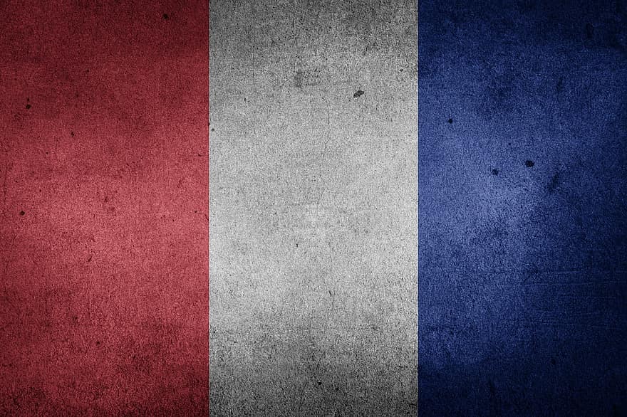 Francia, bandiera, bandiera nazionale, Europa, grunge
