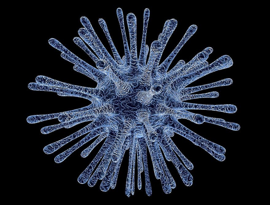 virus, infección, célula, bacteria, bacterias, dna, enfermedad, biología, Virus azul