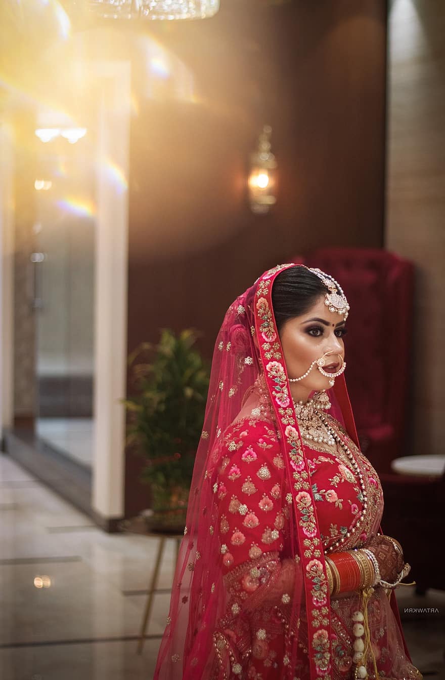 γάμος, Ινδός, νυφη, ινδικό γάμο, mehndi, bollywood, κοσμήματα, αξεσουάρ, γυναίκα, μόδα, ασιάτης