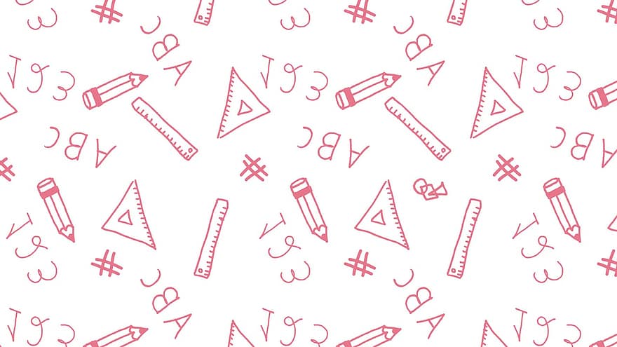 Abc, Alphabet, Letters, Literacy, Back To School, Doodle, Hand Drawn, Line Art, Ruler, Measure, Geometry