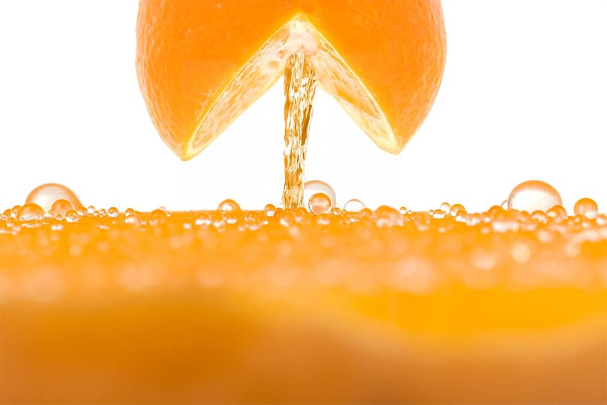 naranja, Fruta, jugo, burbujas, beber, bebida, refresco, agrios, comida, sano, nutrición