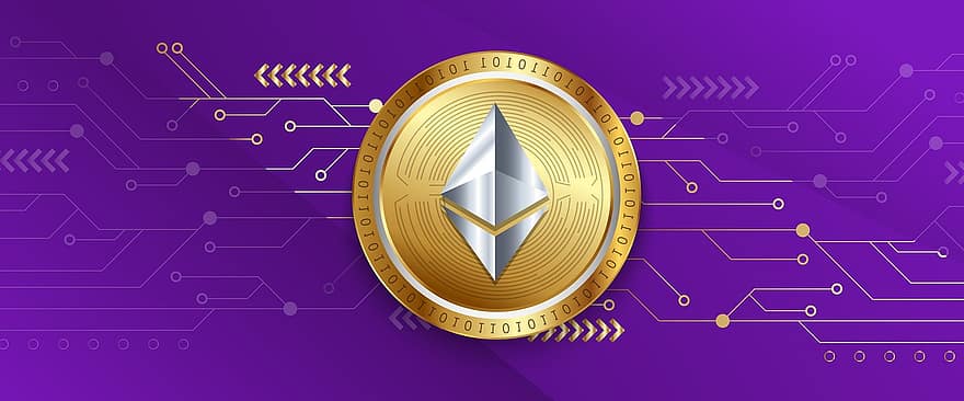 ethereum, kripto, valūtu, bitcoin, tehnoloģijas, blockchain, tīklā, virtuālā, finansējumu, tirgū, zelts