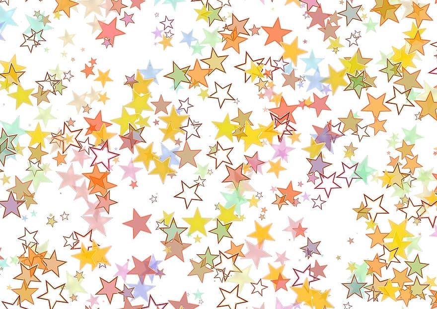 Background, Pattern, Star, Colorful, Color, Wallpaper, Structure, Many, Repetition, Design, Imprint