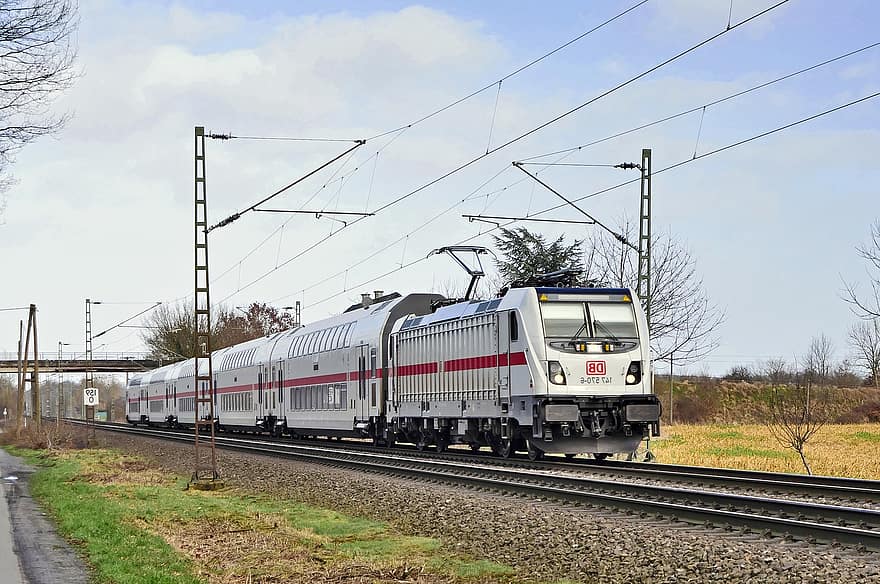 列車、輸送、鉄道輸送、電気機関車、鉄道、IC、都市間、ダブルデッキ、Br147、Br 147、デシベル