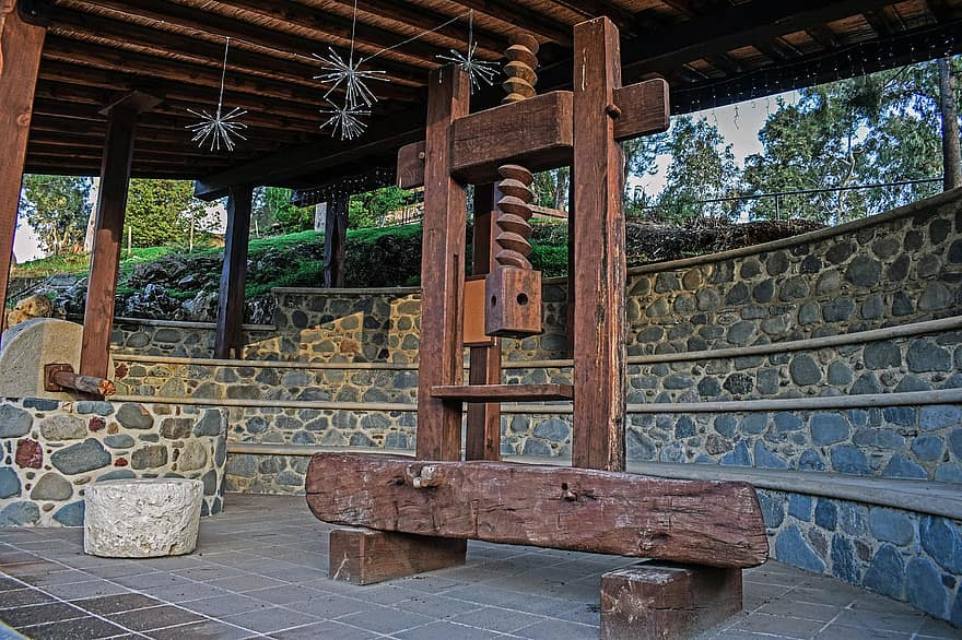 мелница за маслини, дървен, традиционен
