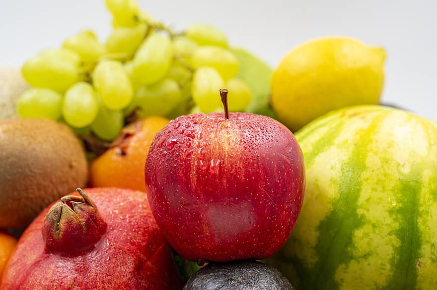 jabłko, owoce, mieszany, wybrane owoce, świeży, produkować, świeże owoce, świeże produkty, zdrowy, żniwa, jedzenie