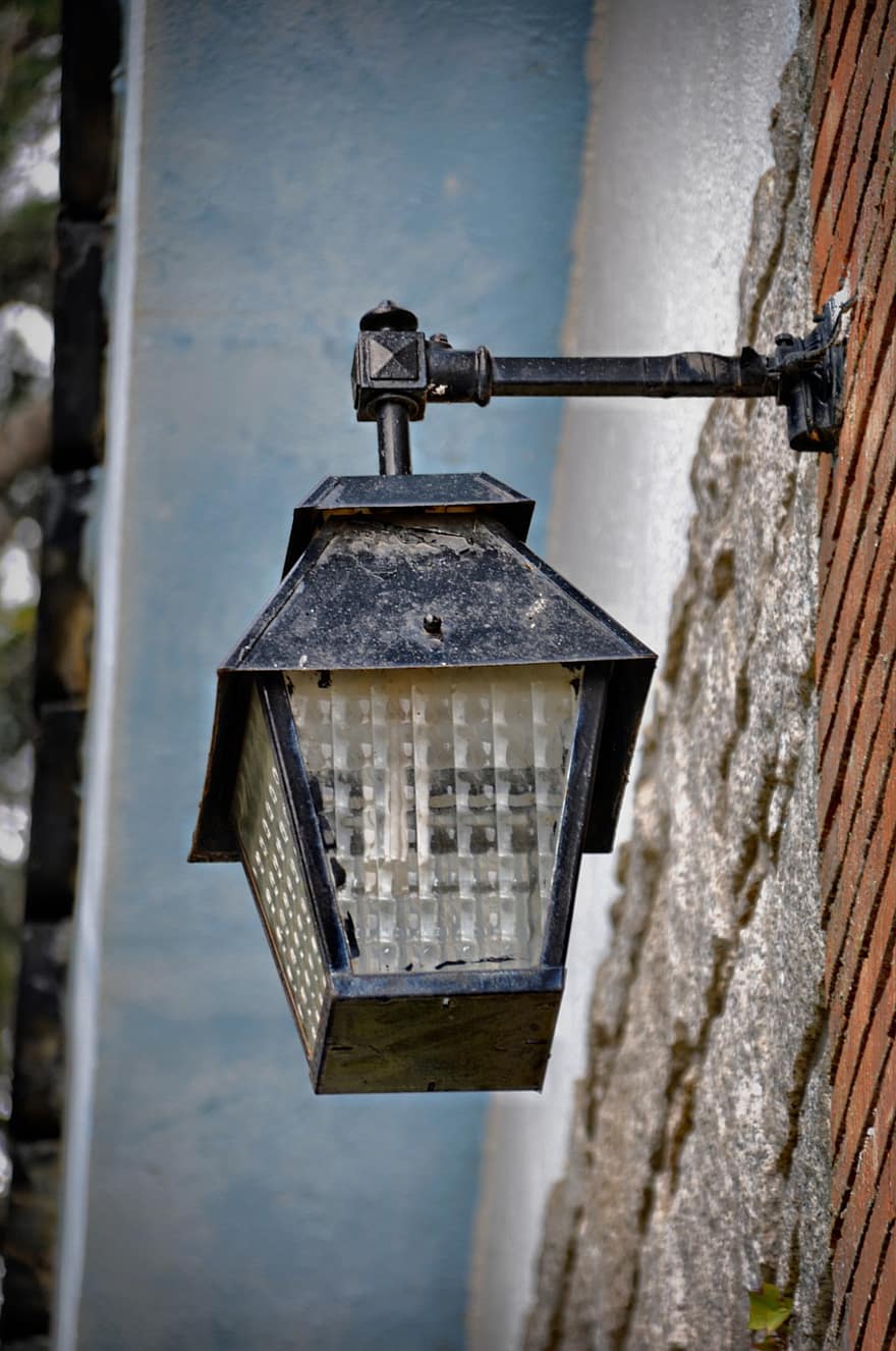 lâmpada de rua, lanterna, leve, luminária, velho, antiquado, metal, Antiguidade, fechar-se, história, lâmpada elétrica