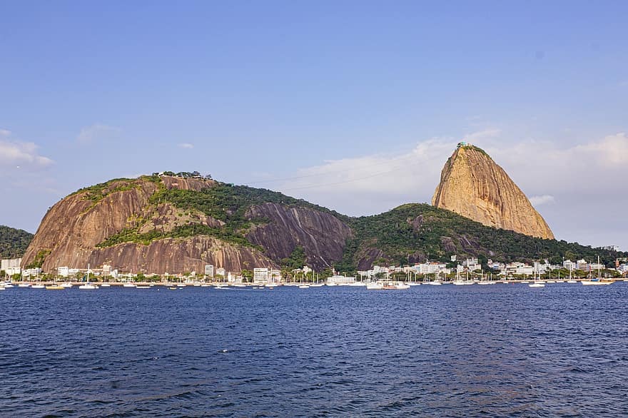 ø, hav, ocean, kyst, sukker brød, turisme, ride, Rio de Janeiro, brasilien