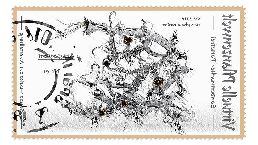 Postwwertzeichen, 우표, 꽃 무늬의, 식물, 포도 나무 줄기