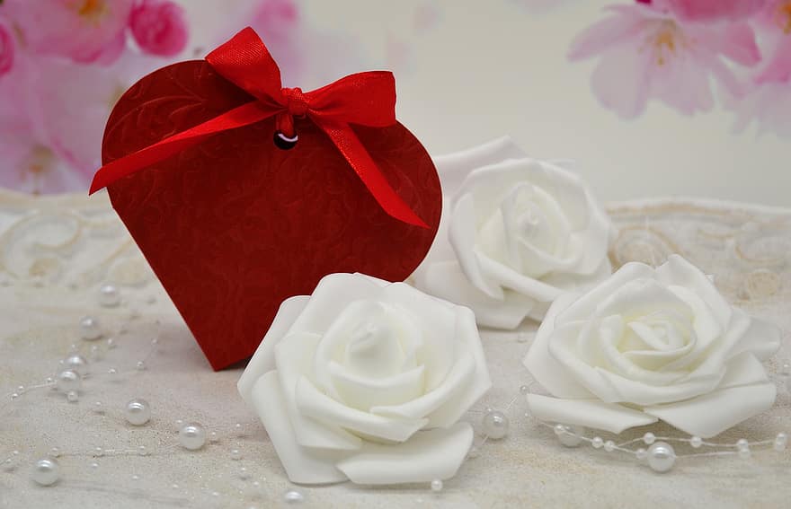 сърце, обичам, ден на майката, Свети Валентин, картичка за рожден ден, добре дошли, съотношение, Благодаря ти много, сватба, връзка, бели рози