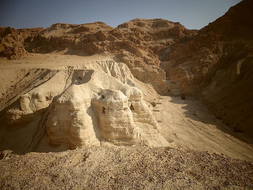 Izrael, qumran, poušť, judea, jeskyně