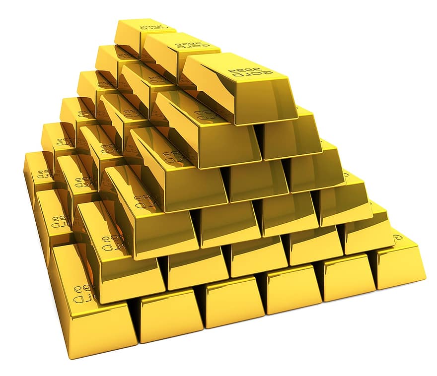 Gold, Bars, Feingold, Bank, Stock Exchange, Insurance, Capital, Profits, Save, Values, Wealth