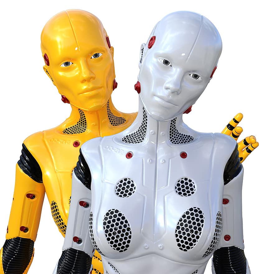 kiberga, robots, zinātniskā fantastika, mākslīgi, humanoīds