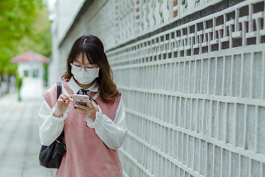 Woman, Model, Portrait, Pose, Smartphone, Face Mask, Style, Fashion, Posing, Young Woman, Girl