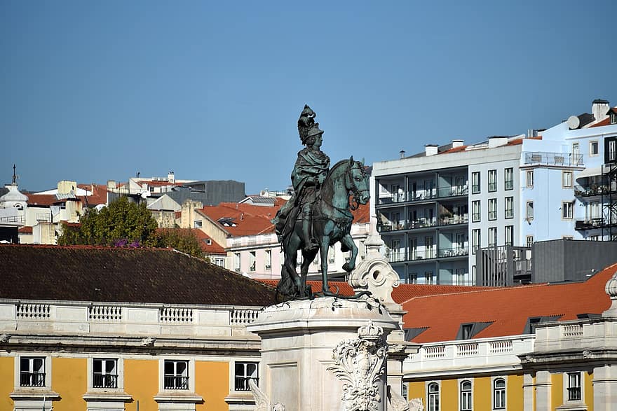 Miasto, podróżować, Lizbona, turystyka