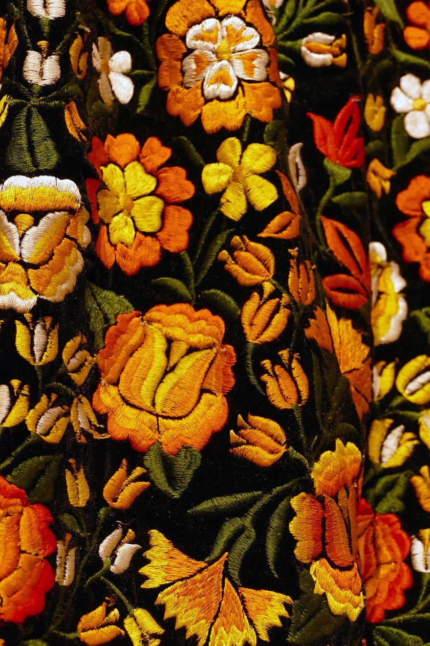 Flower, Clothing, Textile, Traditional, Mexico, Embroidery, Frida Kahlo, Painter, Artist, Exhibition, Amstelveen