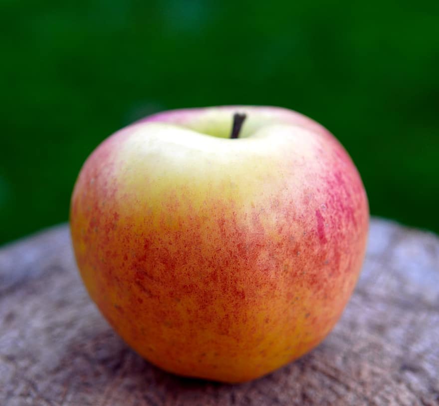 alma, gyümölcs, érett, egészséges, piros, friss, vitaminok