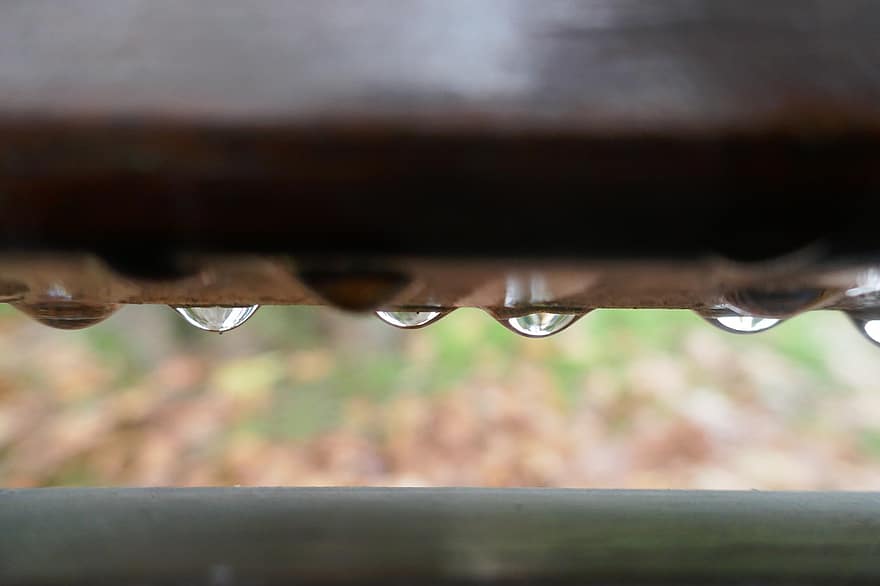 قطرات المطر ، تمطر ، سطح - المظهر الخارجي