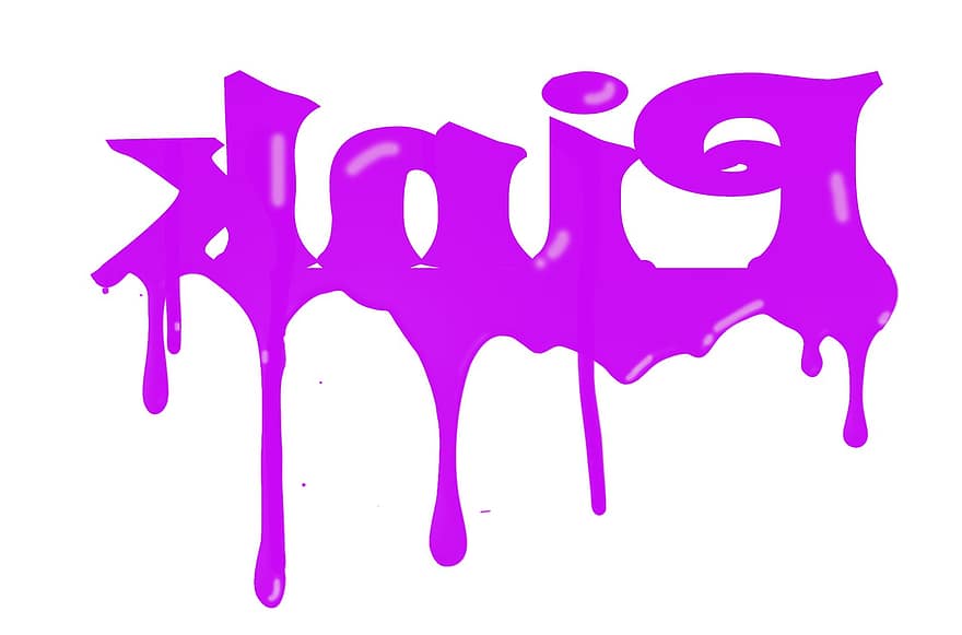 Paint, Text, Pink, Drops, Drips, Dripping