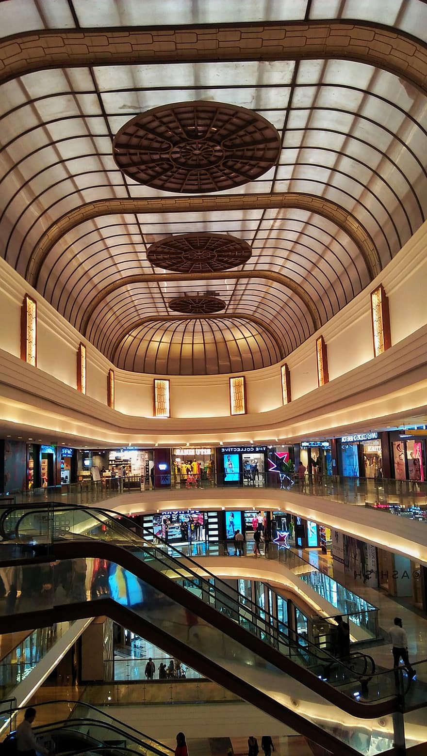 Mall, Escalator, Interior, Shopping Mall, Commercial Building, Stores, Building, Architecture, Urban, indoors, modern