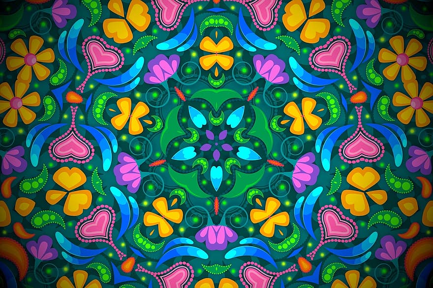 Mandala, Background, Pattern, Flower, Ornament, Wallpaper, Decor, Decorative, Symmetric, Colorful