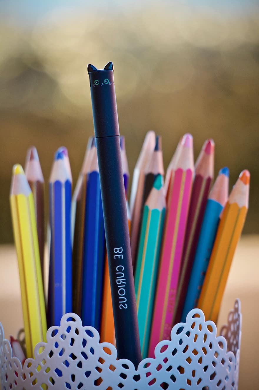 pigger, blyanter, skrive, Kunst, kreativitet, nysgjerrig