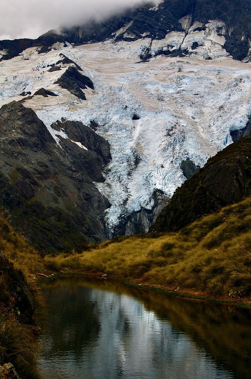 الجبال ، بحيرة ، نيوزيلندا ، nz ، طبيعة ، السفر ، المناظر الطبيعيه ، أوكلاند ، التنزه ، جبل كوك ، متقلب المزاج