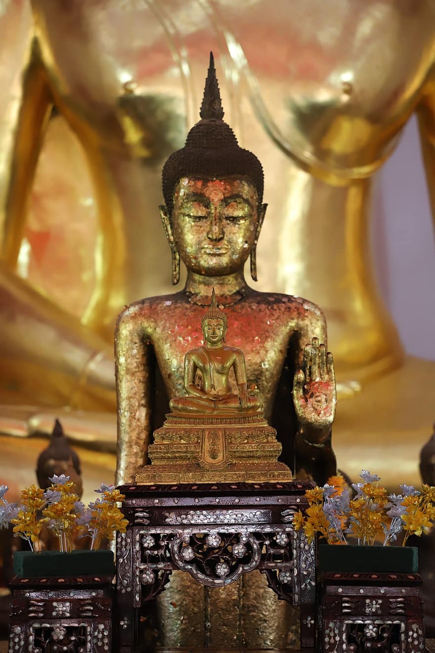 temple, estàtua, escultura, sukhothai