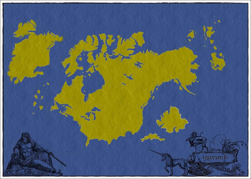 carta geografica, mappa del mondo, continenti, mare, oceano, isola, cartografia, illustrazione, Africa, geografia fisica, blu