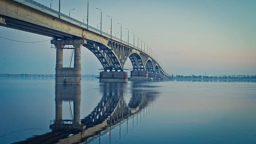 ponte, viagem, turismo, volga, saratov