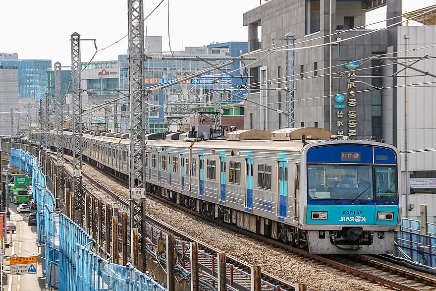Seúl, metro de corea del sur, entrenar, subterraneo, República de Corea, ferrocarril, motor electrico, desplazamientos, eléctrico, pasajero, Envío