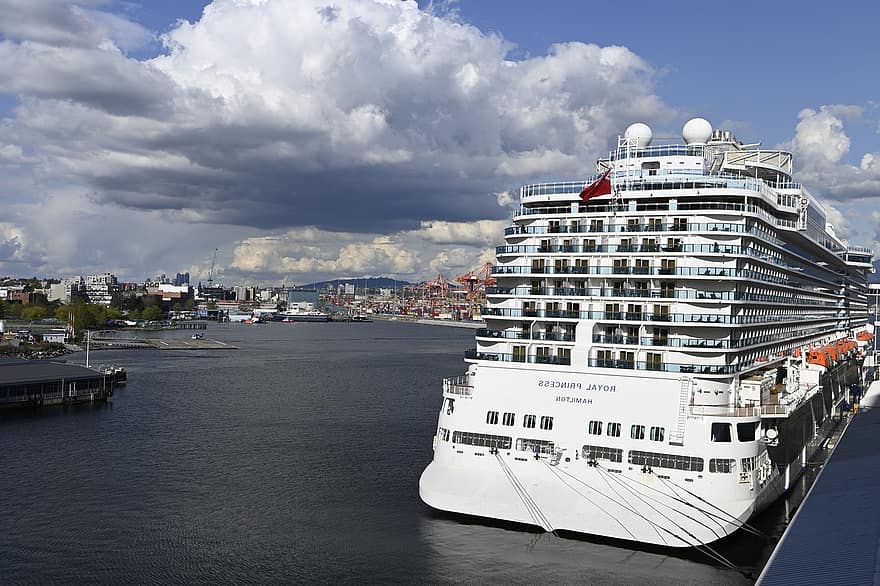 statek wycieczkowy, podróżować, morski, turystyka, przeznaczenie, Vancouver, wakacje, zwiedzanie, przygoda, statek morski, transport
