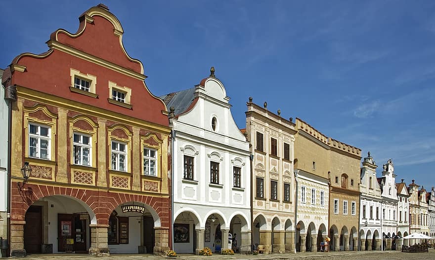 Tsjechische Republiek, Teltsch, Telč, Moravië, stad, historisch centrum, historisch, UNESCO werelderfgoed, werelderfgoed, unesco, gebouw