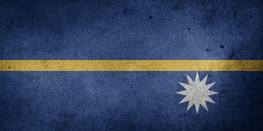 флаг, Науру, Океания, Тихоокеански остров, национален флаг