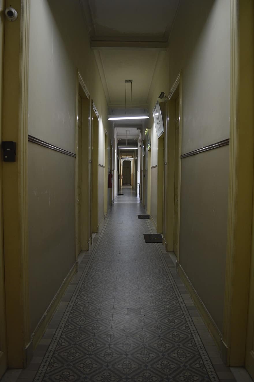 salle, sanatorium, hôpital, médical, à l'intérieur, couloir, architecture, sol, chambre domestique, hall d'entrée, mur