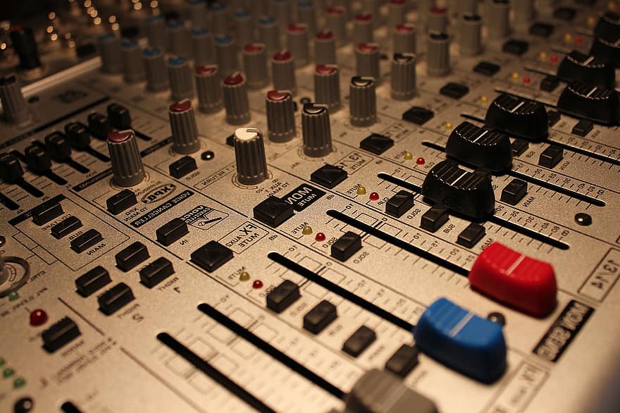 mixer audio, console di missaggio, musica, fader, studio, Audio, registrazione, home studio