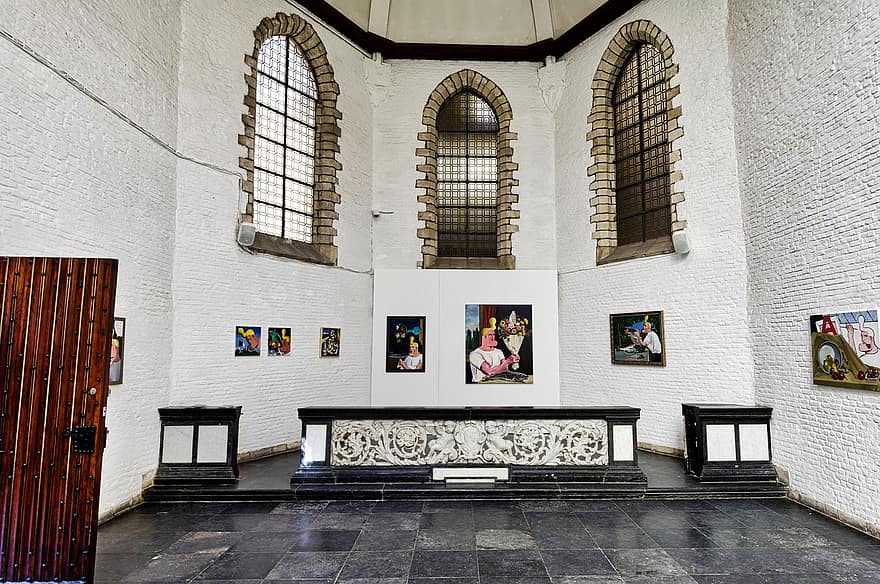 museu, arquitetura, Antuérpia, Bélgica, Igreja, dentro de casa, janela, parede, característica de construção, velho, religião