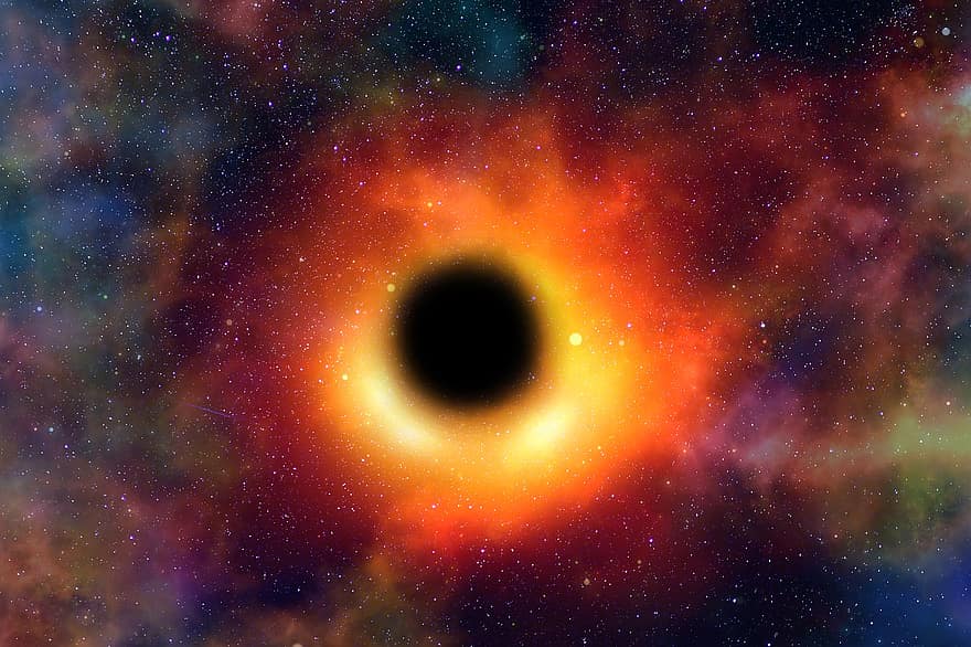 schwarzes Loch, abstrakt, Platz, Universum, Galaxis, Sterne, Kosmos, Hintergrund